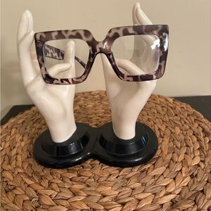 Leopard Print Oversized Square Sunglasses